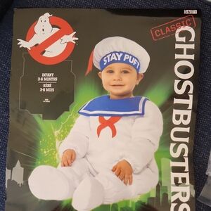 Ghostbusters Stay Puft Costume Infant Size 3-6 Months Halloween Dress-up